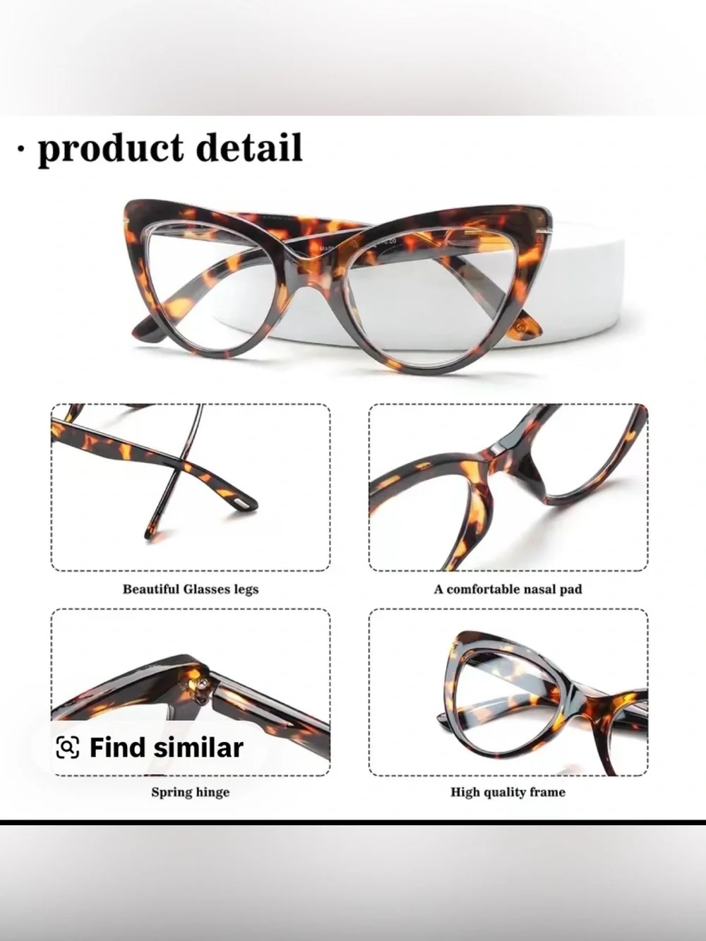 Cat Eye Reading Glasses +2.25